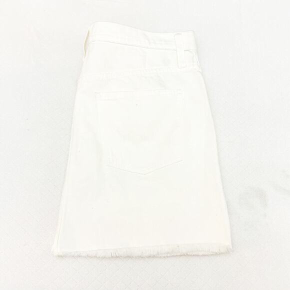 Madewell Rigid Denim A-Line Button Fly Skirt White Size 32 NWT - Picture 9 of 9